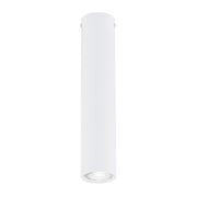 Plafoniera Moderna Faretto Mahadeva 1 Luce Acciaio Bianco 30 Cm