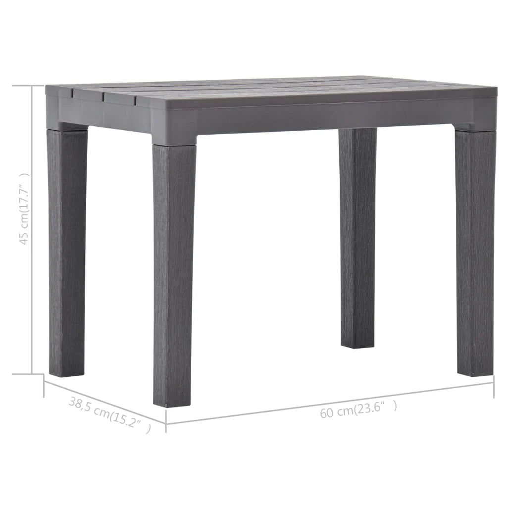 Panca da giardino mobili da esterno per patio terrazze da giardino 2 pezzi plastica color moka 02_0011851