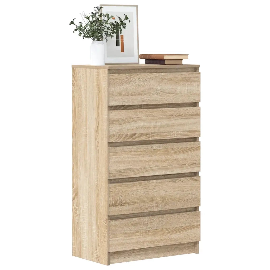 Cassettiera Rovere Sonoma 60x36x103 cm in Legno Multistratocod mxl 78360