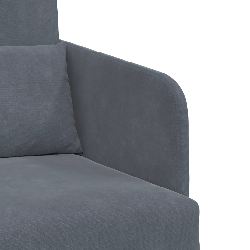 Divano Letto Pieghevole 2-in-1 Grigio Scuro 65x80x83 cm Velluto