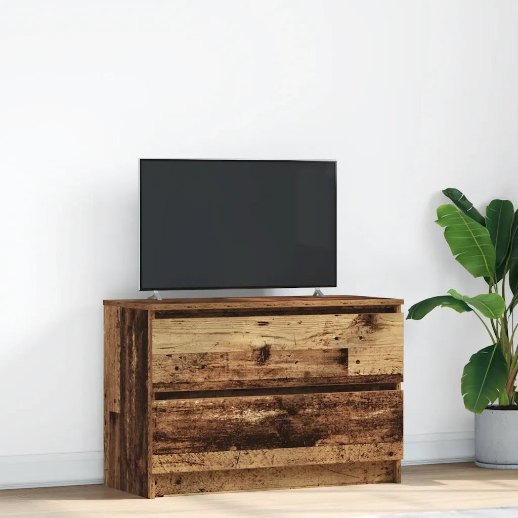 Mobile Porta TV Legno Antico 80x35x54 cm in Legno Multistrato 861794