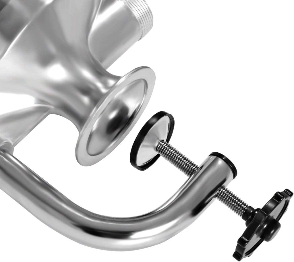 Avvolgitrice verticale manuale per salsicce in acciaio inox, 4 imbuti di diverso diametro, morsetto da tavolo, capiente cilindro da 1,5 l, per uso domestico e commerciale