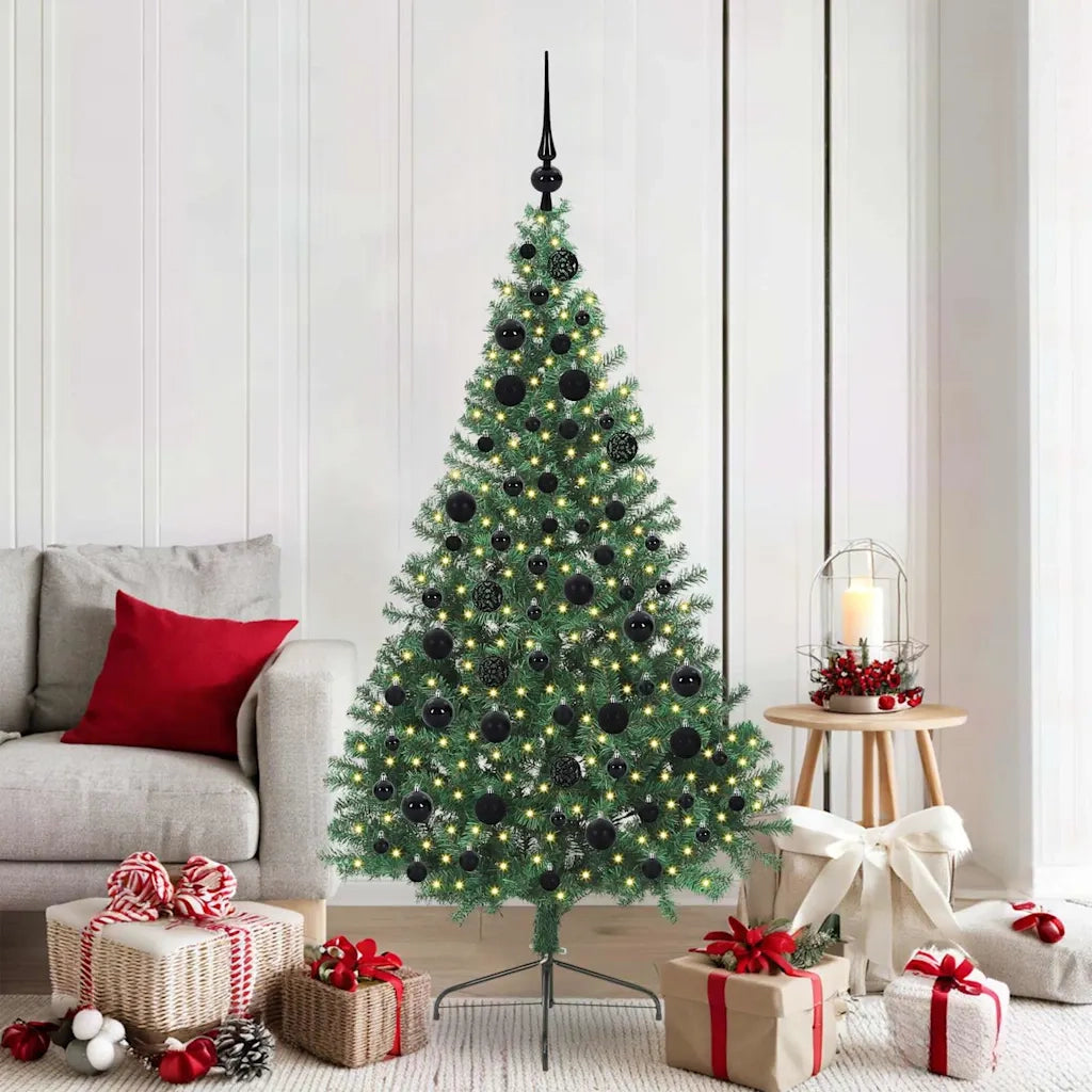 Albero di Natale | Decorazioni natalizie artificiale con luci integrate Verde 180 cm