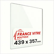 439 x 357 x 4 mm - Vetro per stufa a legna - vetro camino di ricambio - vetro per caminetto resistente al fuoco - France Vitre