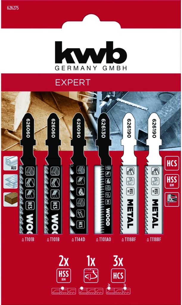 Einhell LAMA PER SEGHETTO ALTERNATIVO  6 PZ. Legno e metallo 5.00 confezioni