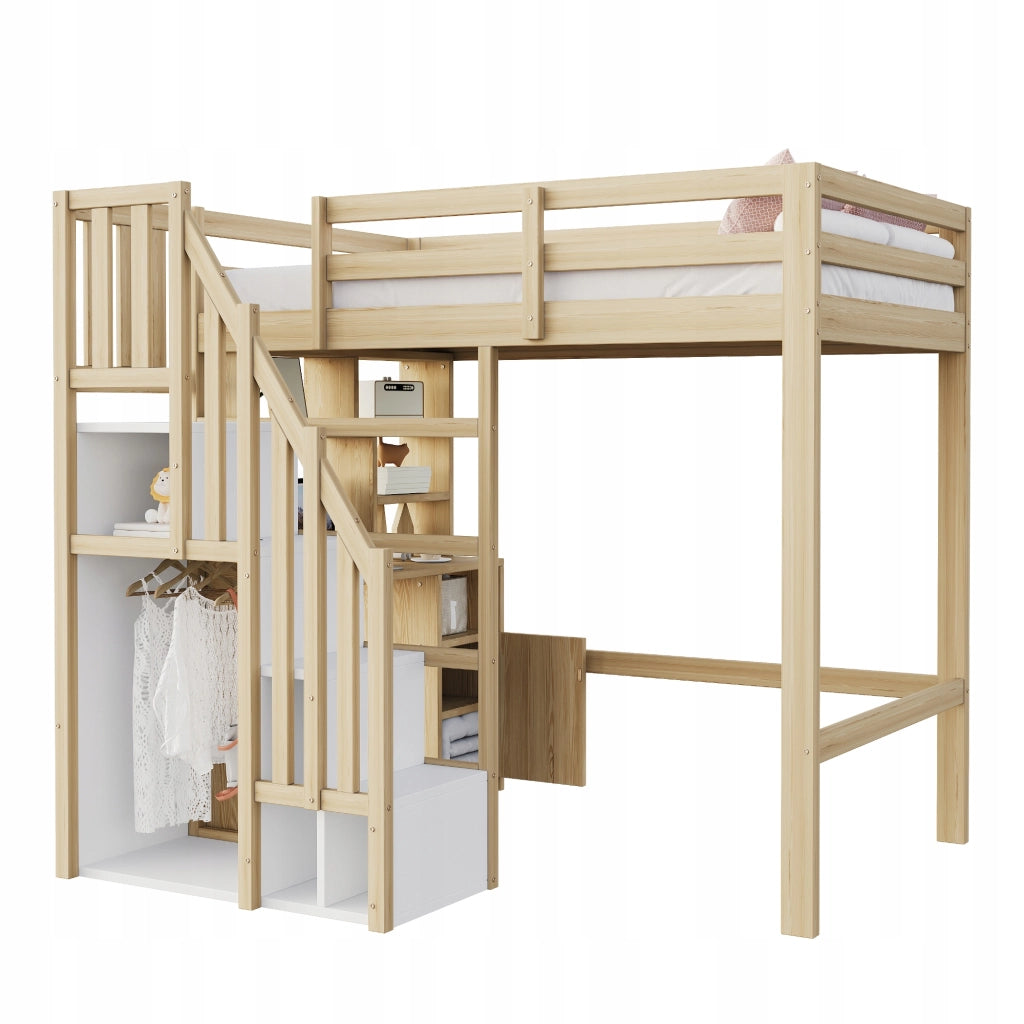 Letto a castello con scrivania - Xylo - 90x200 - Legno