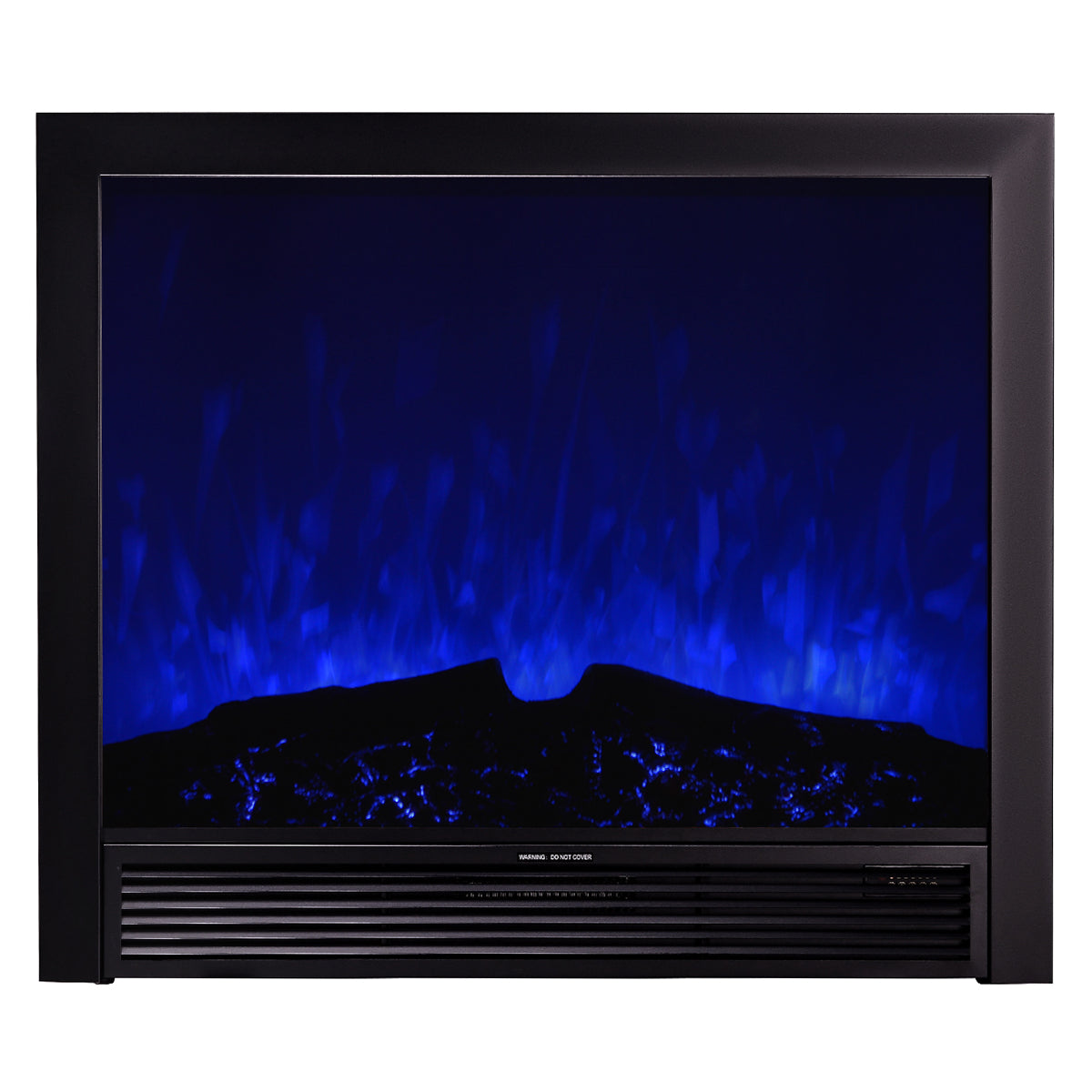 Camino Elettrico da Incasso 85x99x19,5 cm Effetto Fiamma 1500W Maximus Nero