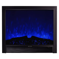 Camino Elettrico da Incasso 85x99x19,5 cm Effetto Fiamma 1500W Maximus Nero