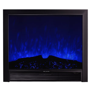 Camino Elettrico da Incasso 85x99x19,5 cm Effetto Fiamma 1500W Maximus Nero