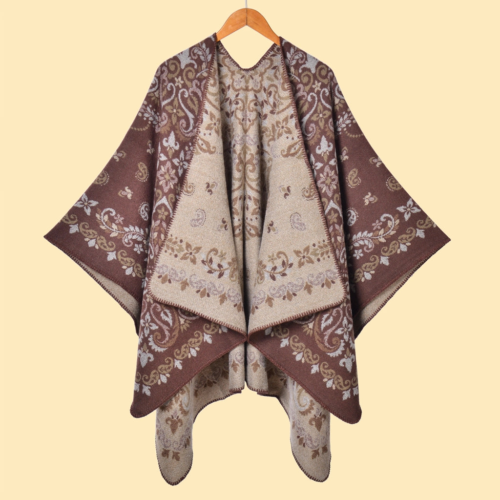 Sciarpa da donna vintage in jacquard con stampa leopardata