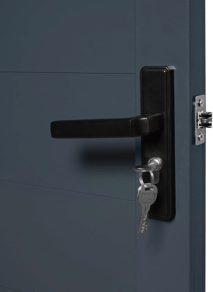 Porta a battente 100 x 160 cm in alluminio grigio antracite