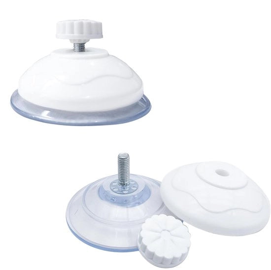 Zuignappe per vetro 4 pezzi - Dimensioni 8,5 cm - Zuignappe robuste per vetro - Materiale PVC trasparente - Duraturo - Adatti per gatti - Zuignap