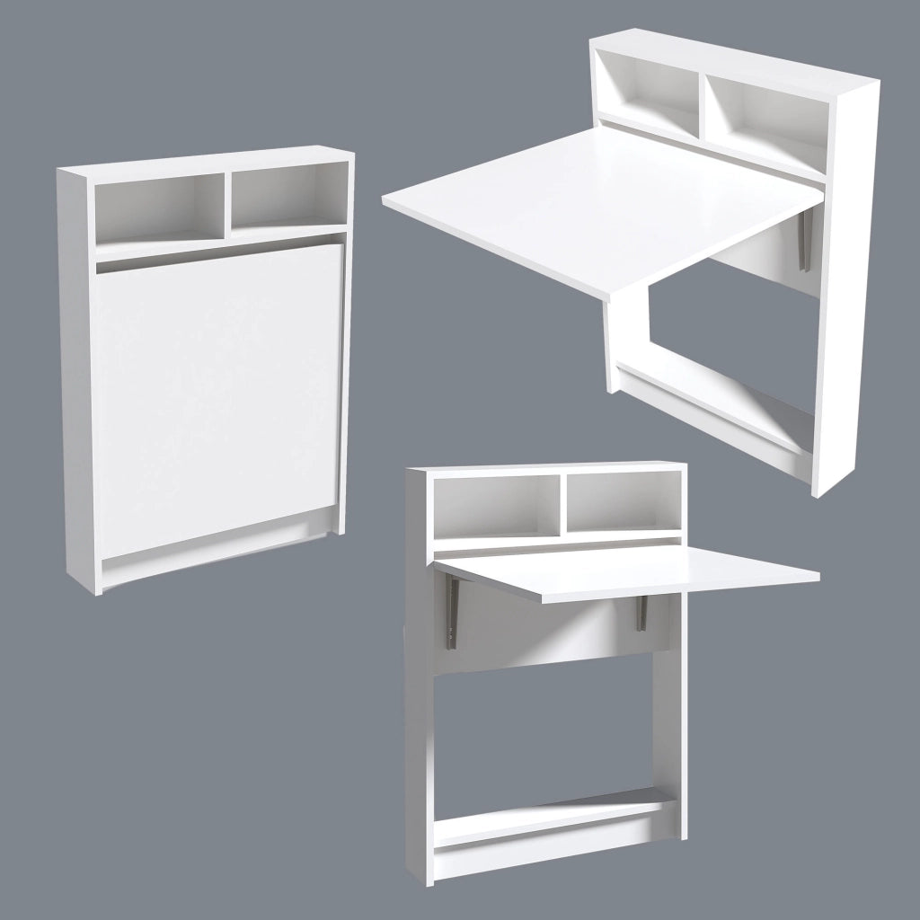 Tavolo da pranzo pieghevole in legno "Bracked" - 70 x 15 x 96 cm - Bianco