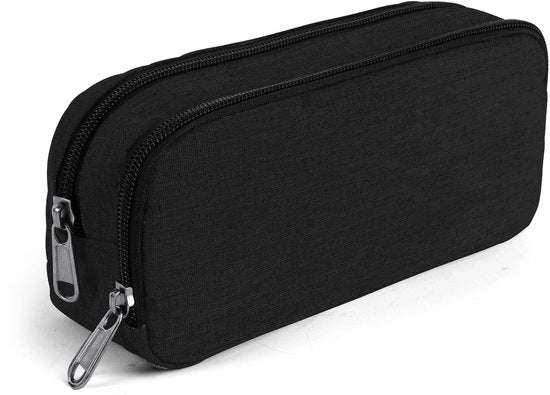 Etui con 2 compartimenti e grande capacità, borsa per ufficio e scuola, tasca per matite, borsa portatile per attrezzature da ufficio