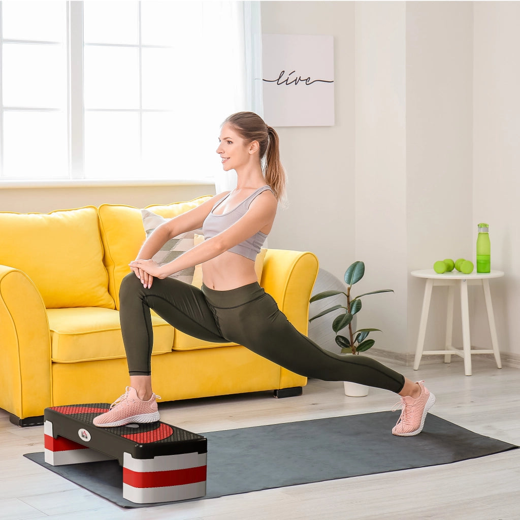 Stepper Fitness Aerobico ¨C Minimal ¨C Nero Grigio 80x31x20 cm