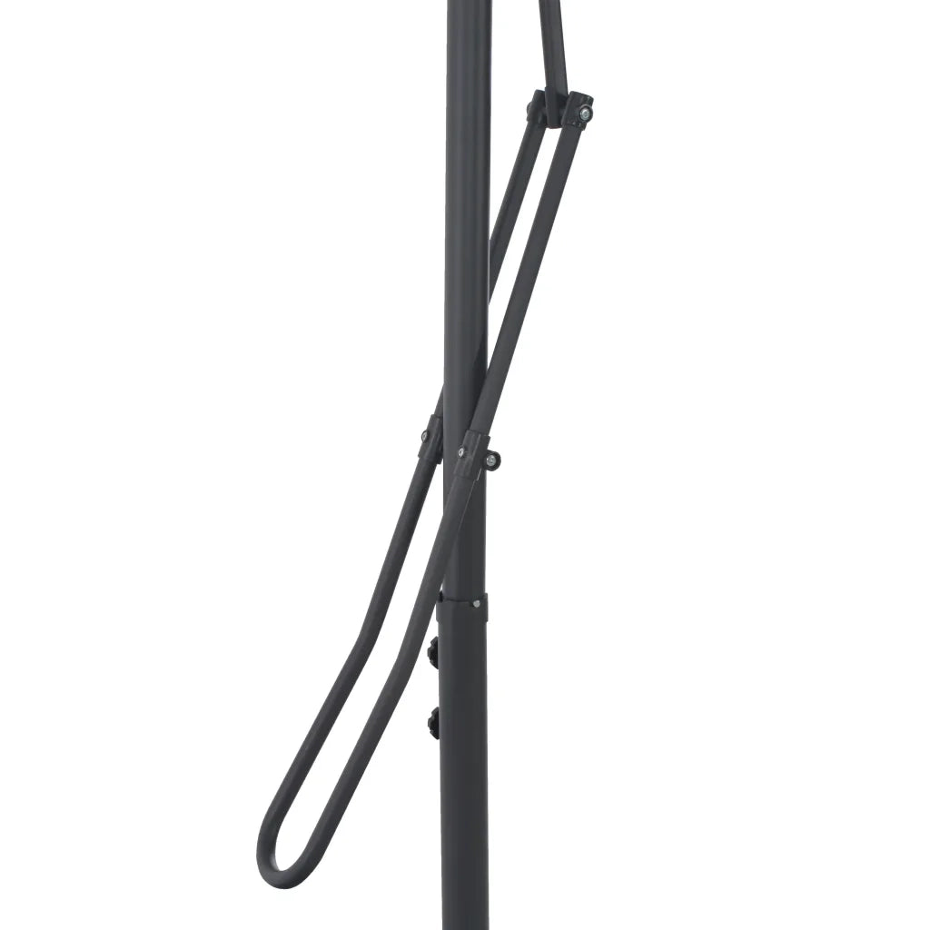 Ombrellone con Palo in Acciaio Nero 250x250x230 cm 312516