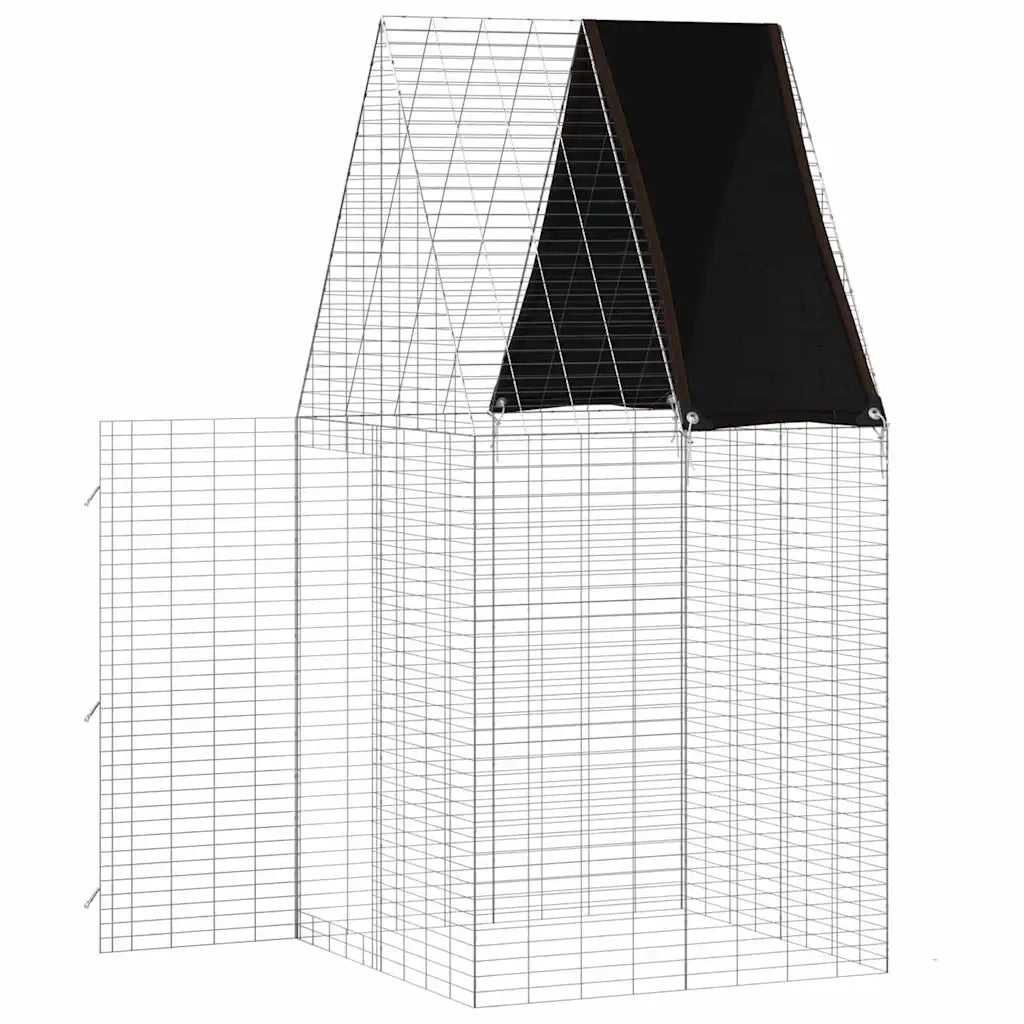 Gabbia per Conigli Argento 100 x 100 x 210 cm Acciaio zincato