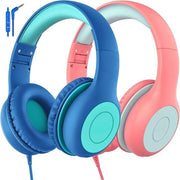 Cuffia per bambini con cavo - Cuffia per bambini - Cuffia per computer con cavo - Regolazione del volume sicura - Scuola - Tablet - Laptop - Viaggi - Ascolto della musica