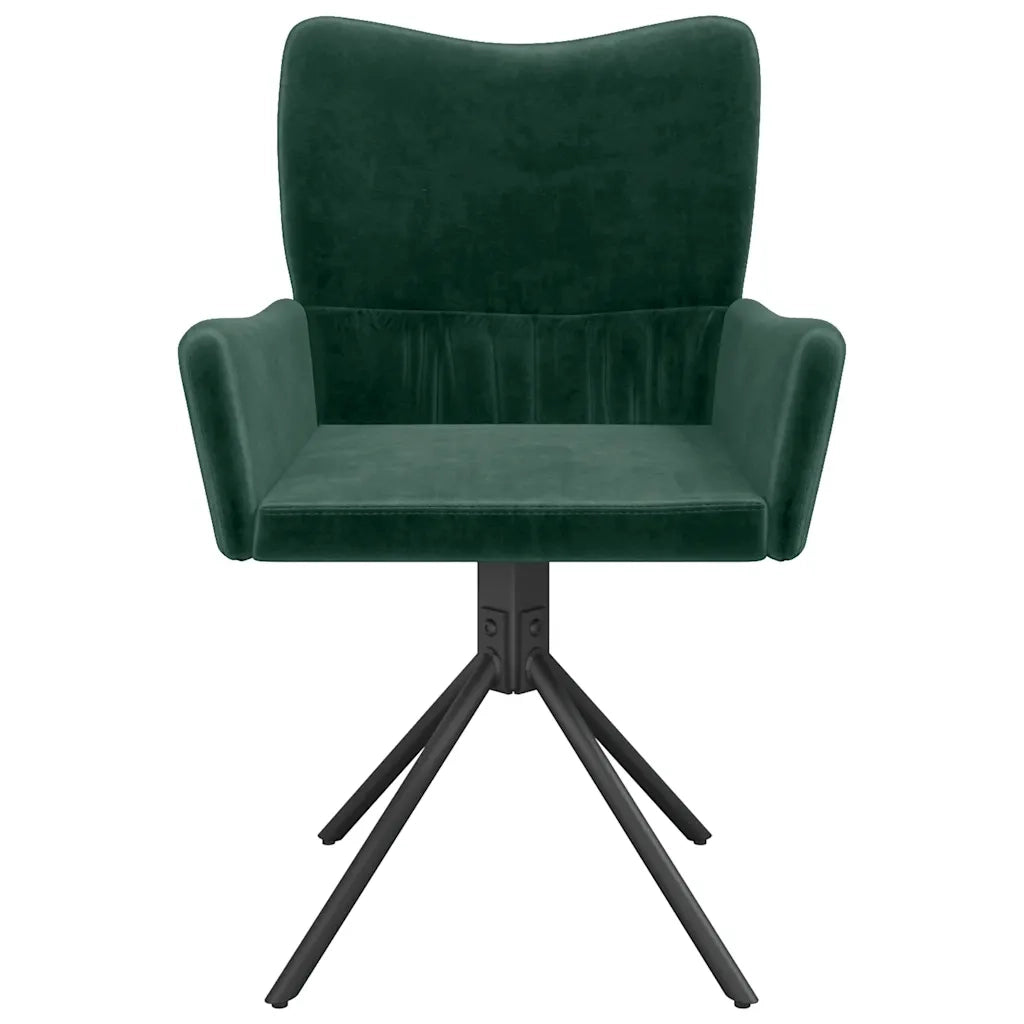 Sedie da Pranzo Girevoli 2 pz Verde Scuro in Velluto cod mxl 7937