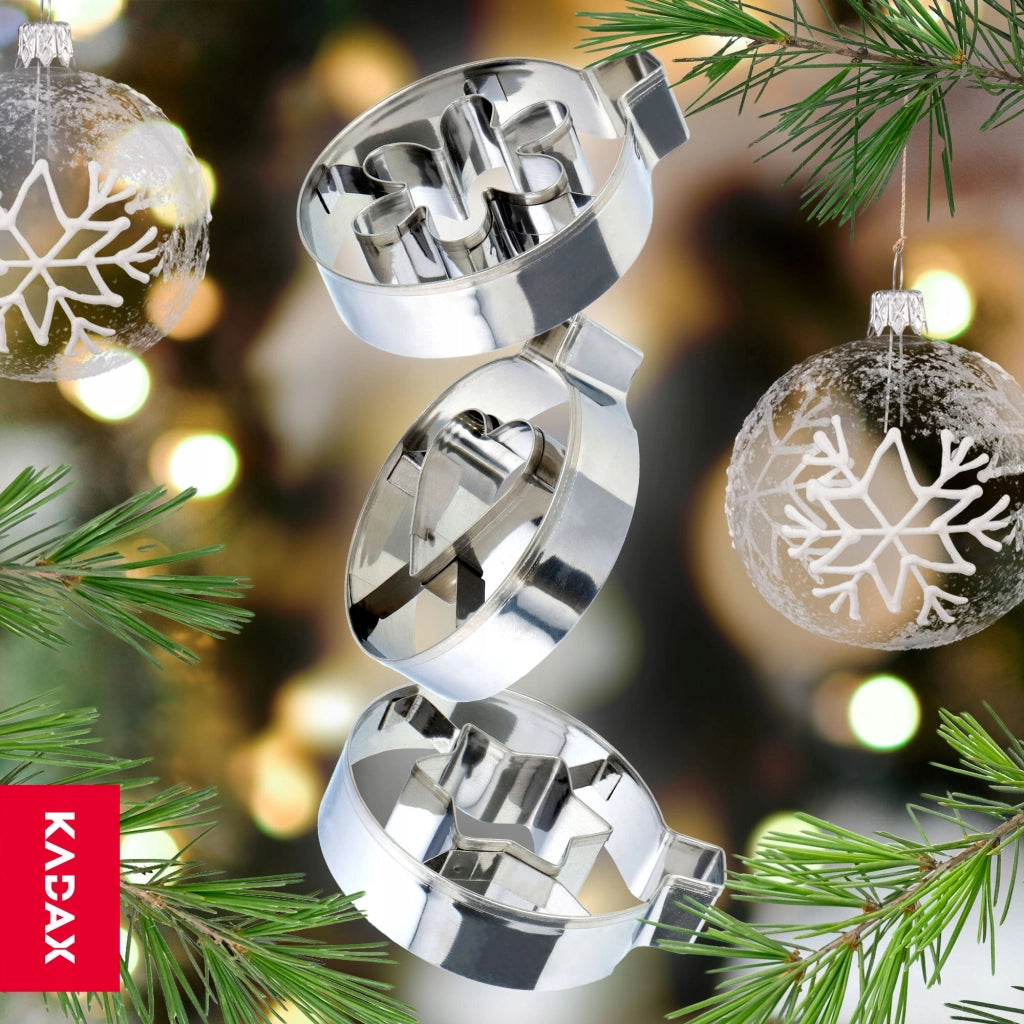 Set di 3 stampini per biscotti di pan di zenzero KADAX per Natale