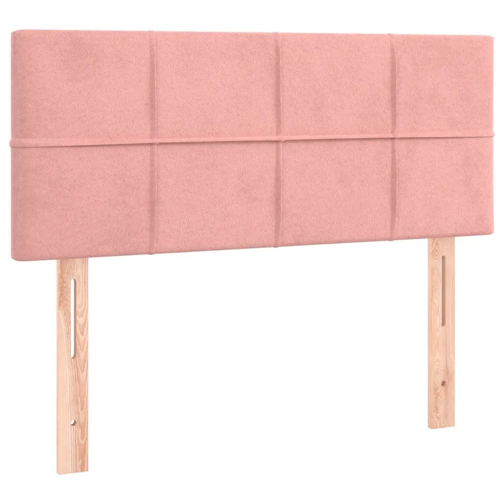 Giroletto a Molle con Materasso-Struttura Letto Rosa 80x200 cm in Velluto 560229