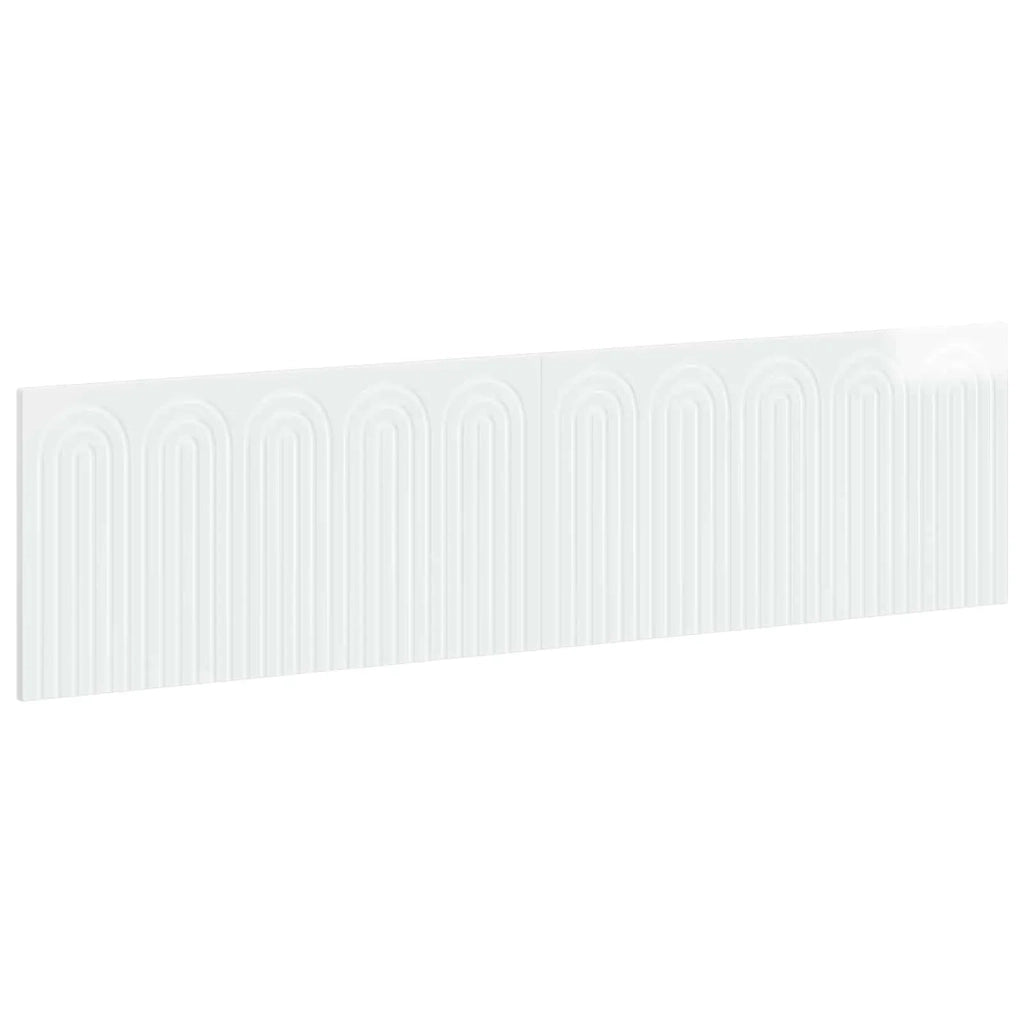 Testiera da Muro ALKMAAR Bianco Lucido Legno ingegnerizzato 896269