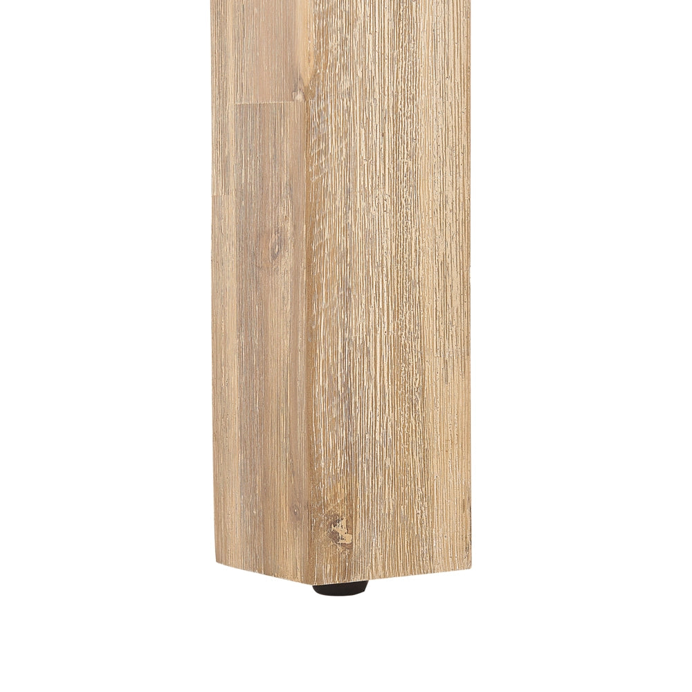 Panca da giardino per esterni in fibra di cemento con base in legno grigio a 3 posti 180 x 90 cm Mobili da giardino industriali moderni