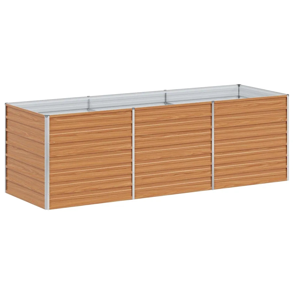 Fioriere | Cassetta per fiori | Letto rialzato da giardino Marrone Chiaro 240 x 80 x 77 cm