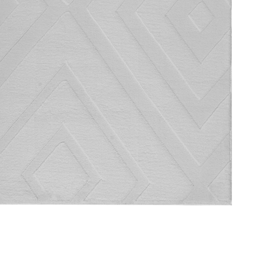 Tappeto in tessuto grigio chiaro 80 x 300 cm jacquard forma rettangolare tappeto decorativo
