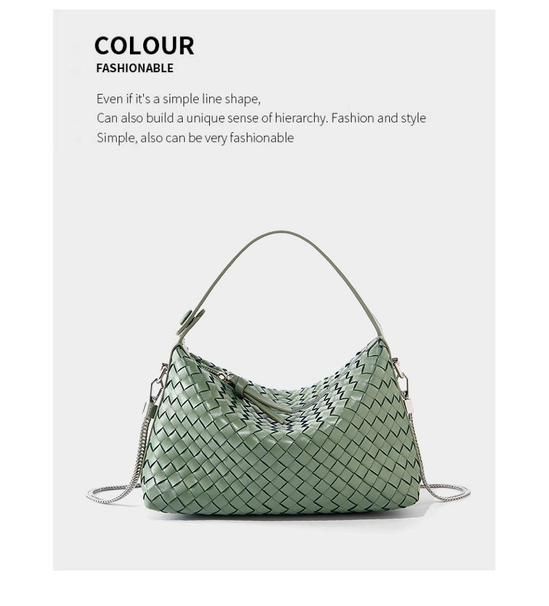 Borse da sera da donna in vera pelle, colore verde