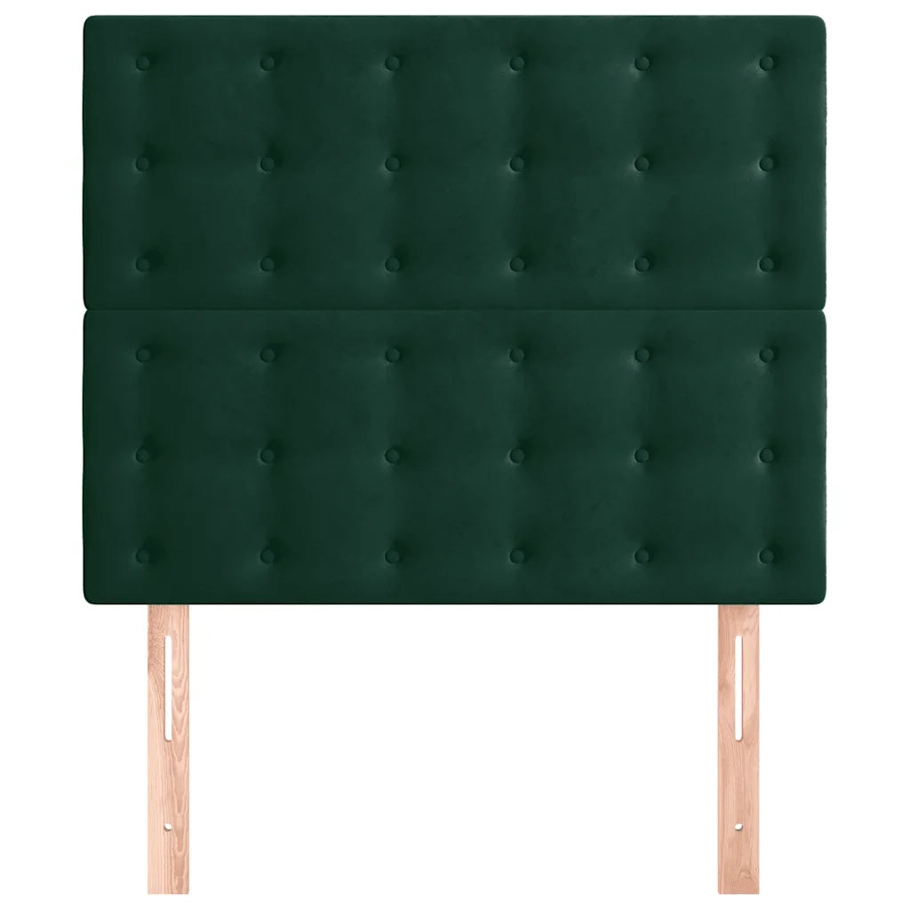 Testiera-Testata-Testiera Decorativa Verde Scuro 80x5x118/128 cm Velluto 286356