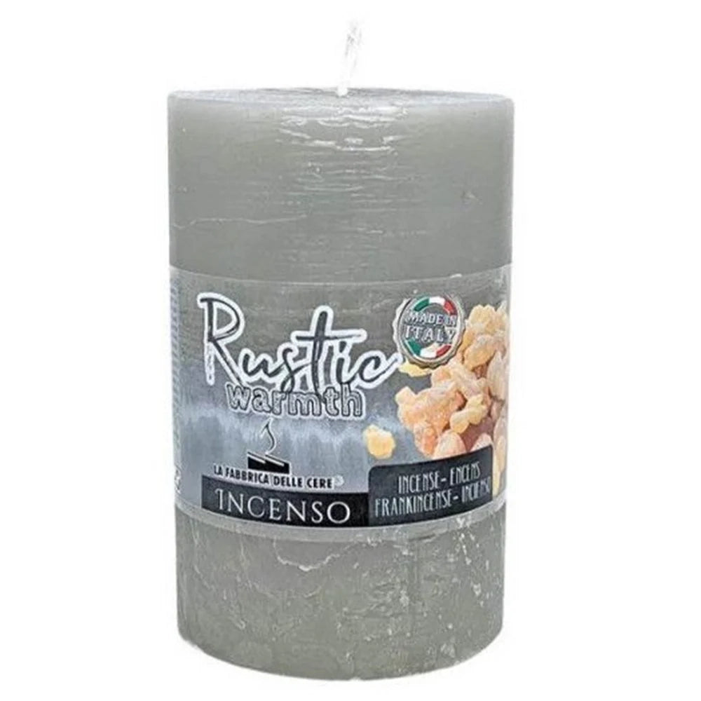 Trade Shop - Set 6pz Candela Di Cera Rustico Profumato Incenso 7x10cm Da 290g Durata 45 Ore 065123a -
