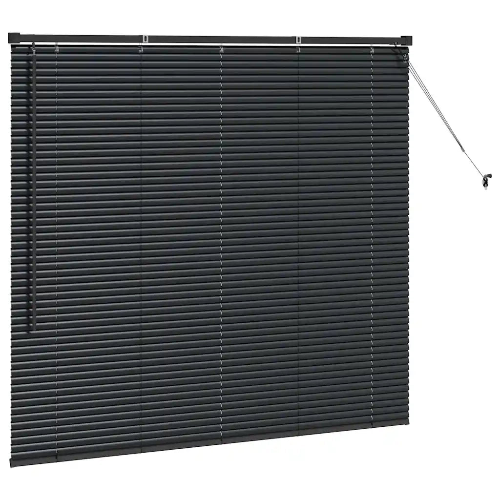 vidaXL Tenda per Finestra con tende Nero Alluminio