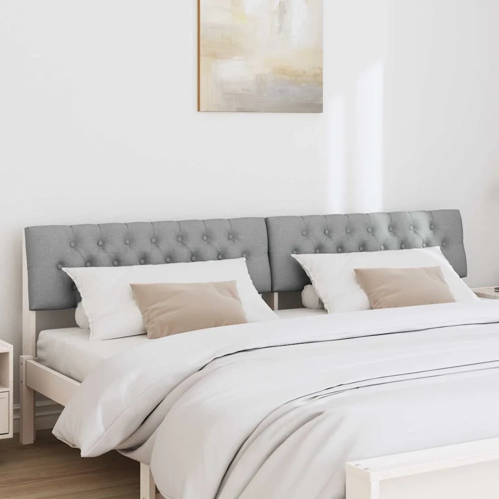 Testiera imbottita Grigio chiaro 200 cm Pino massello 879158