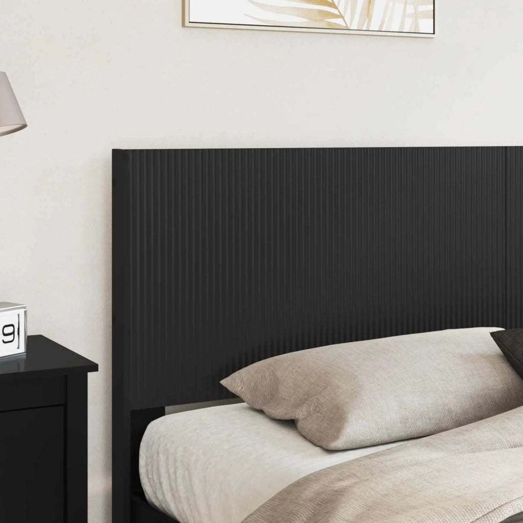 Struttura del letto con stoccaggio e testata Nero 200 x 200 cm