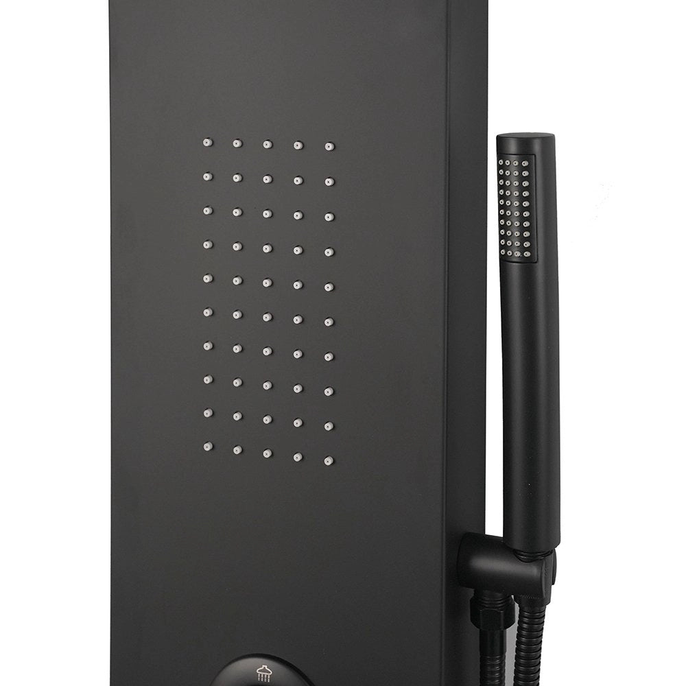 Colonna doccia pannello idromassaggio effetto cascata YH8124 SIDNEY - Nero
