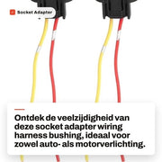 Adattatore di connettore - Adattatore per illuminazione - Cavo flessibile - Compatibile con H8 H9 H11 - Adattatore di sostituzione - 2 Pezzi