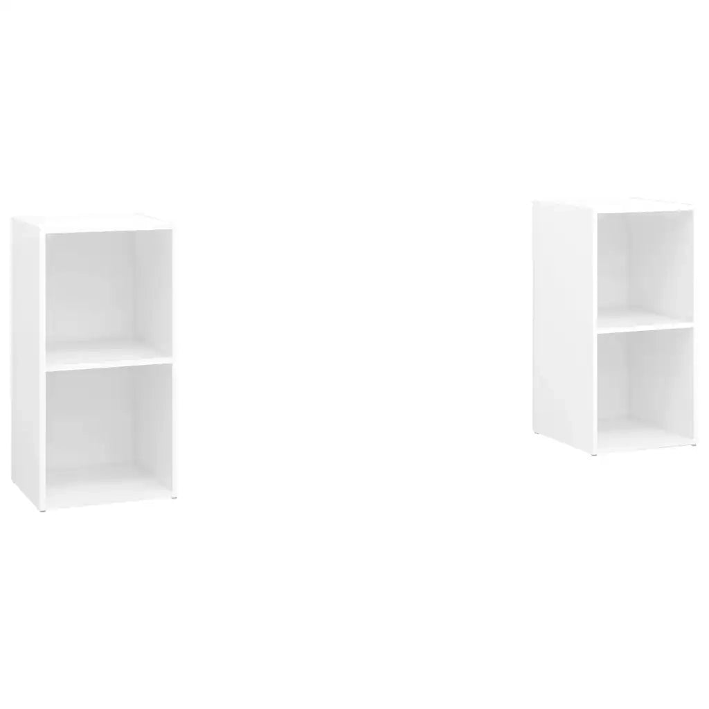 Mobili Porta TV 2 pz Bianco 72x35x36,5 cm in Legno Multistrato cod mxl 19892