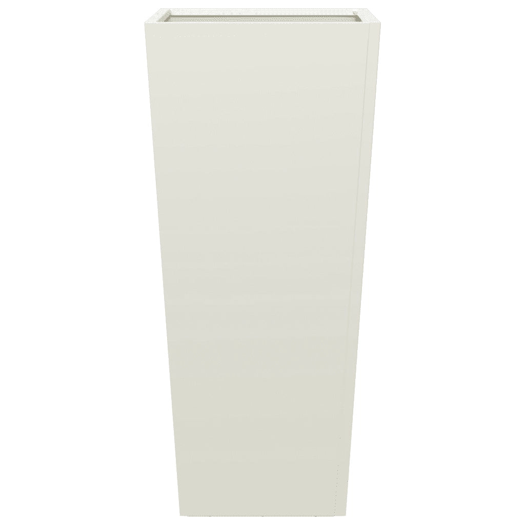 Fioriera da Giardino Bianca 35x35x75 cm in Acciaio 851082