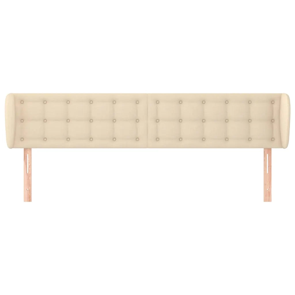 Testiera ad Orecchio-Testata con Orecchie Crema 203x23x78/88 cm in Tessuto 509725