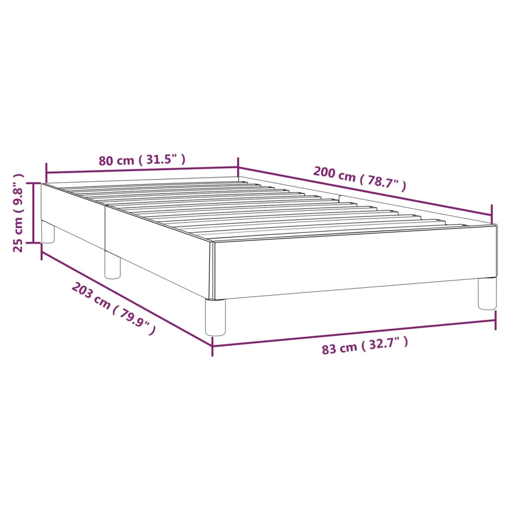 Giroletto senza Materasso-Struttura Letto Blu 80x200 cm in Tessuto 811709