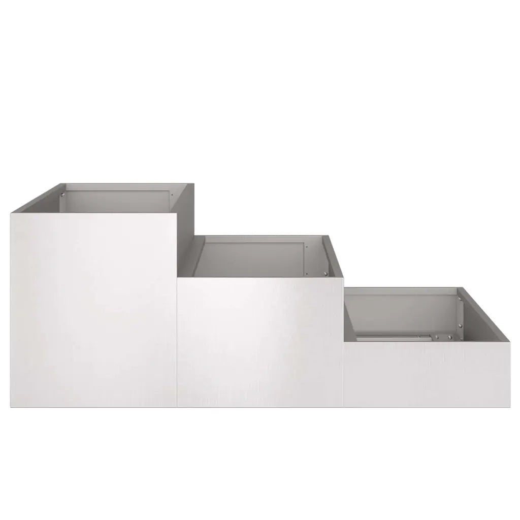 Vaso da giardino Argento 90 x 90 x 35 cm Acciaio inossidabile