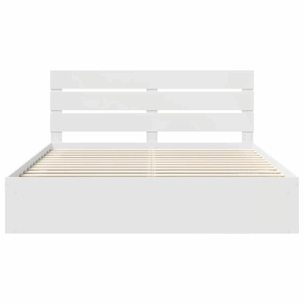 Struttura del letto Bianco 200 x 200 cm Pino massello 3411704