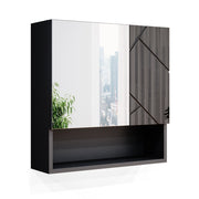 Vicco Specchio contenitore bagno Antracite lucido 54 x 55 cm