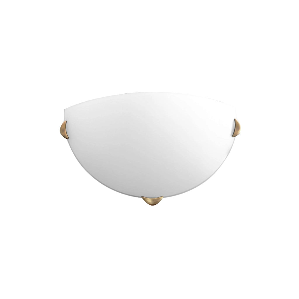 Plafoniera Candellux Sara 30cm vetro bianco ottone E27
