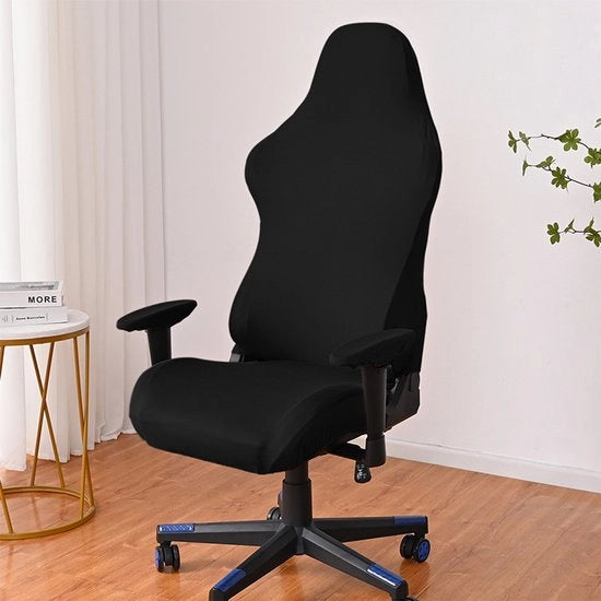 Set di 3 copri poltrone da gaming, adatti per copri poltrone da gaming, copri poltrone da ufficio con braccioli, progettati per ridurre la sudorazione e prevenire lo slittamento, copri poltrone da gaming neri