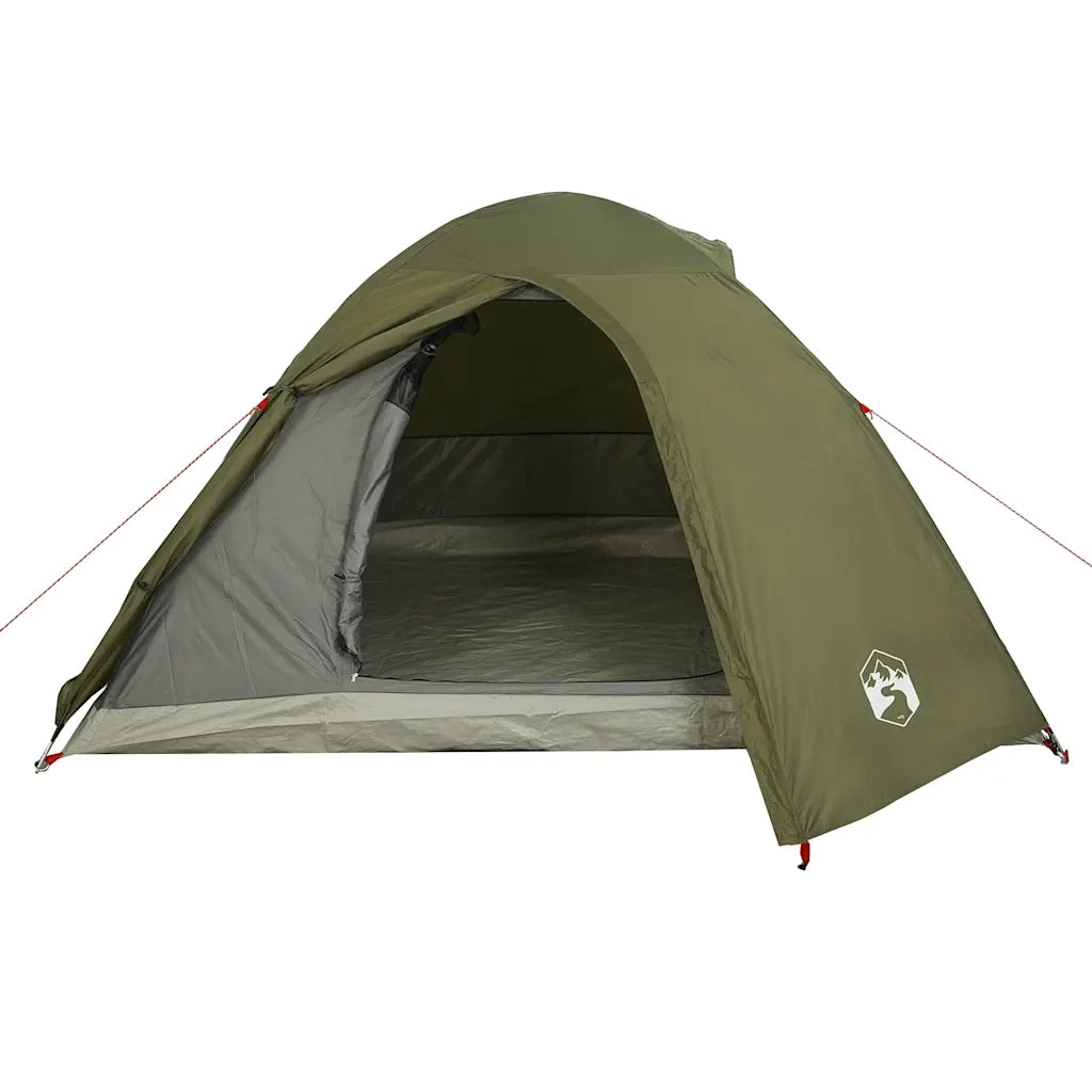 vidaXL Tenda da Campeggio a Cupola 4 Persone Verde Oliva Impermeabile