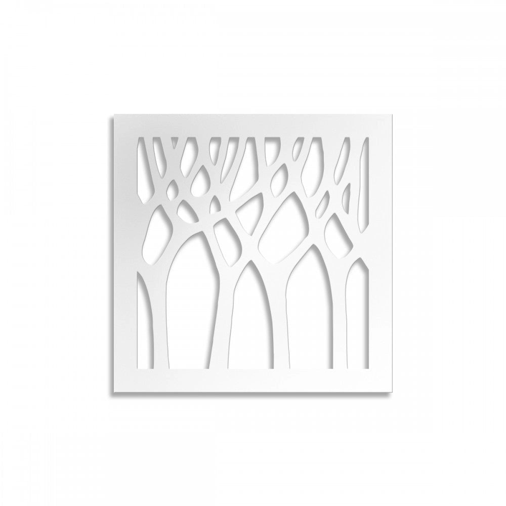 BOSCO - Pannello in PVC traforato - Parasole Colore: bianco, Misura: 98x98 cm