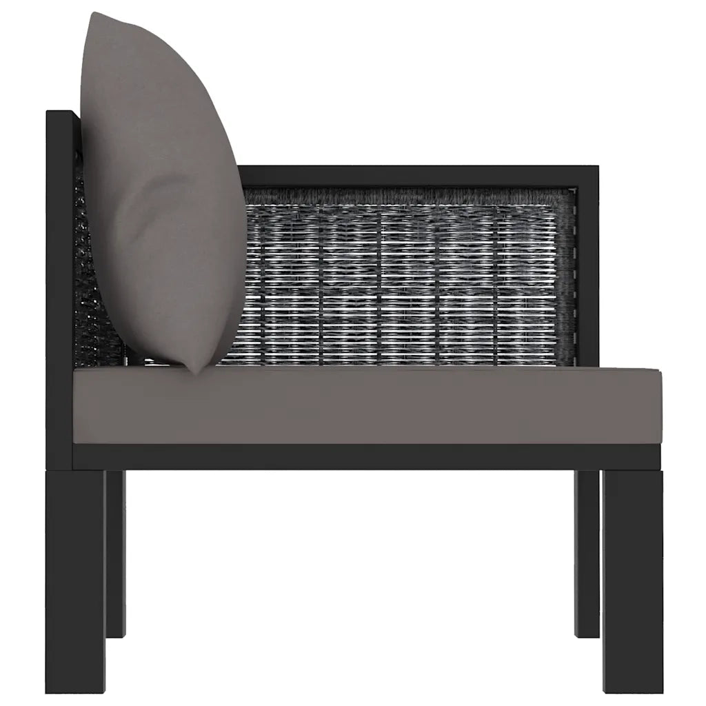 idaXL Divano Angolare Modulare Bracciolo Sinistro Polyrattan Antracite  cod mxl 64039
