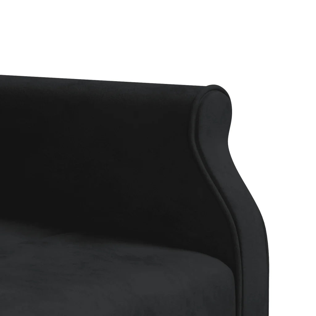 Divano Letto a L Nero 271x140x70 cm in Velluto 3157224